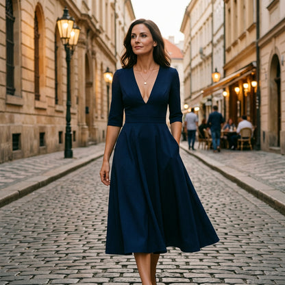 Lydia - Elegant White Midi Dress for Timeless Style DONE 05-12-2026