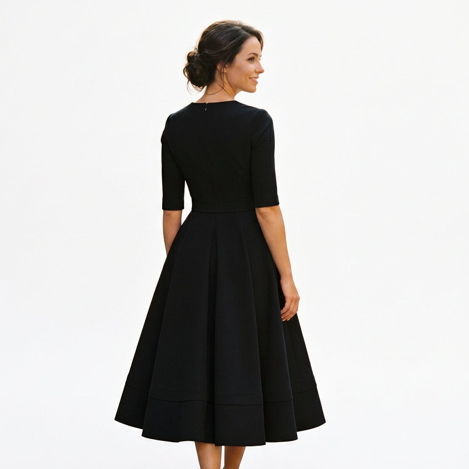 Lydia - Elegant White Midi Dress for Timeless Style DONE 05-12-2026