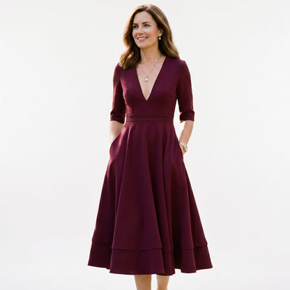 Lydia - Elegant White Midi Dress for Timeless Style DONE 05-12-2026