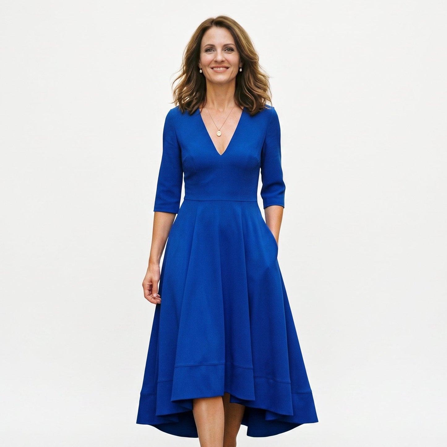 Lydia - Elegant White Midi Dress for Timeless Style DONE 05-12-2026