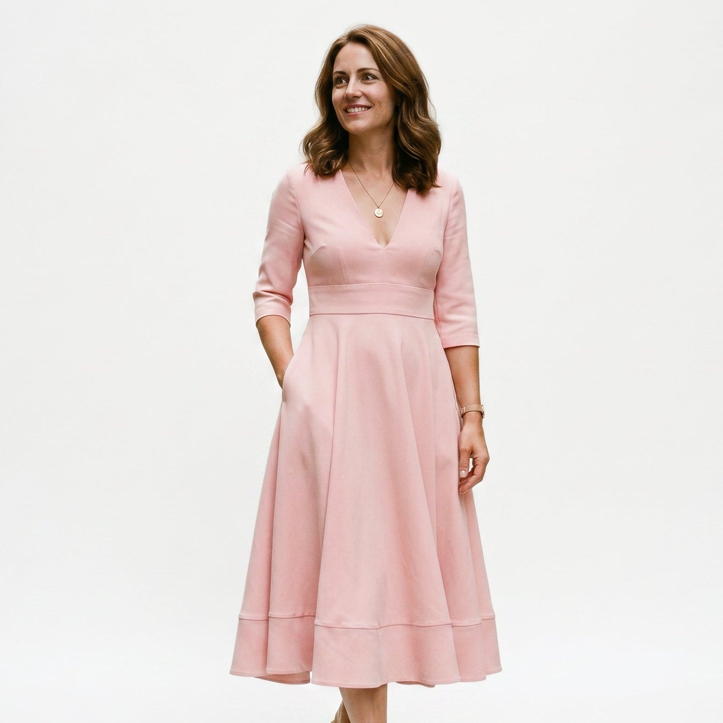 Lydia - Elegant White Midi Dress for Timeless Style DONE 05-12-2026