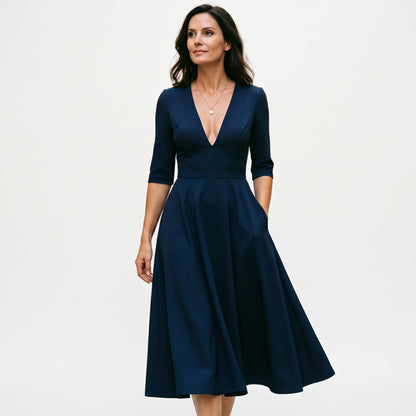 Lydia - Elegant White Midi Dress for Timeless Style DONE 05-12-2026