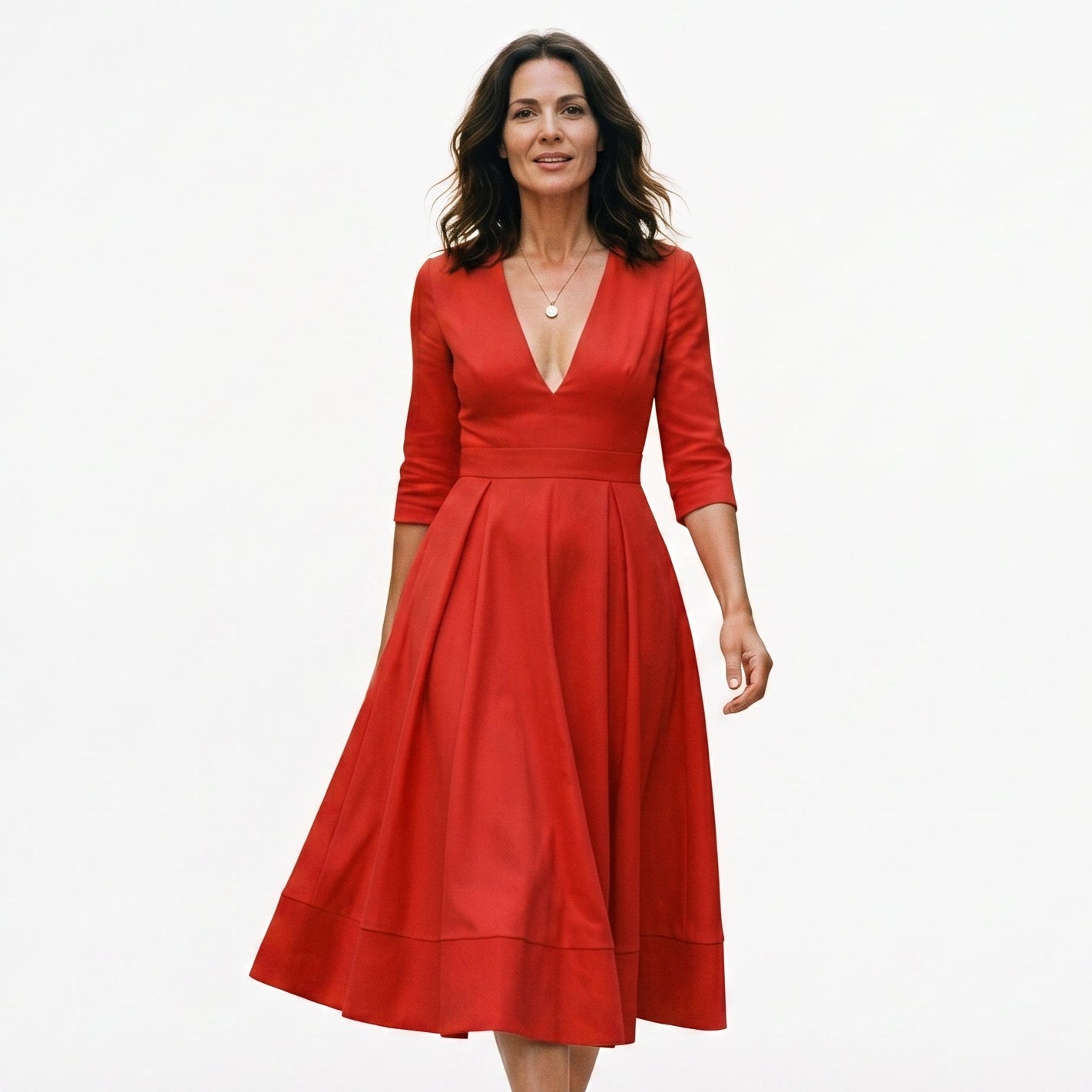 Lydia - Elegant White Midi Dress for Timeless Style DONE 05-12-2026