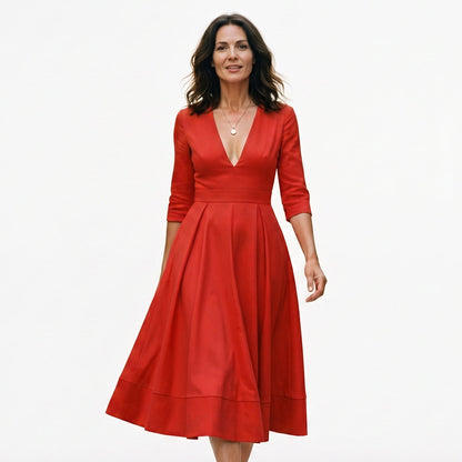 Lydia - Elegant White Midi Dress for Timeless Style DONE 05-12-2026