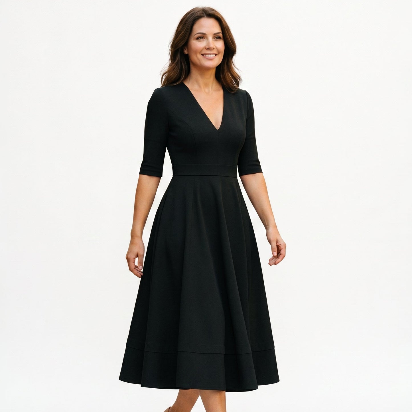 Lydia - Elegant White Midi Dress for Timeless Style DONE 05-12-2026