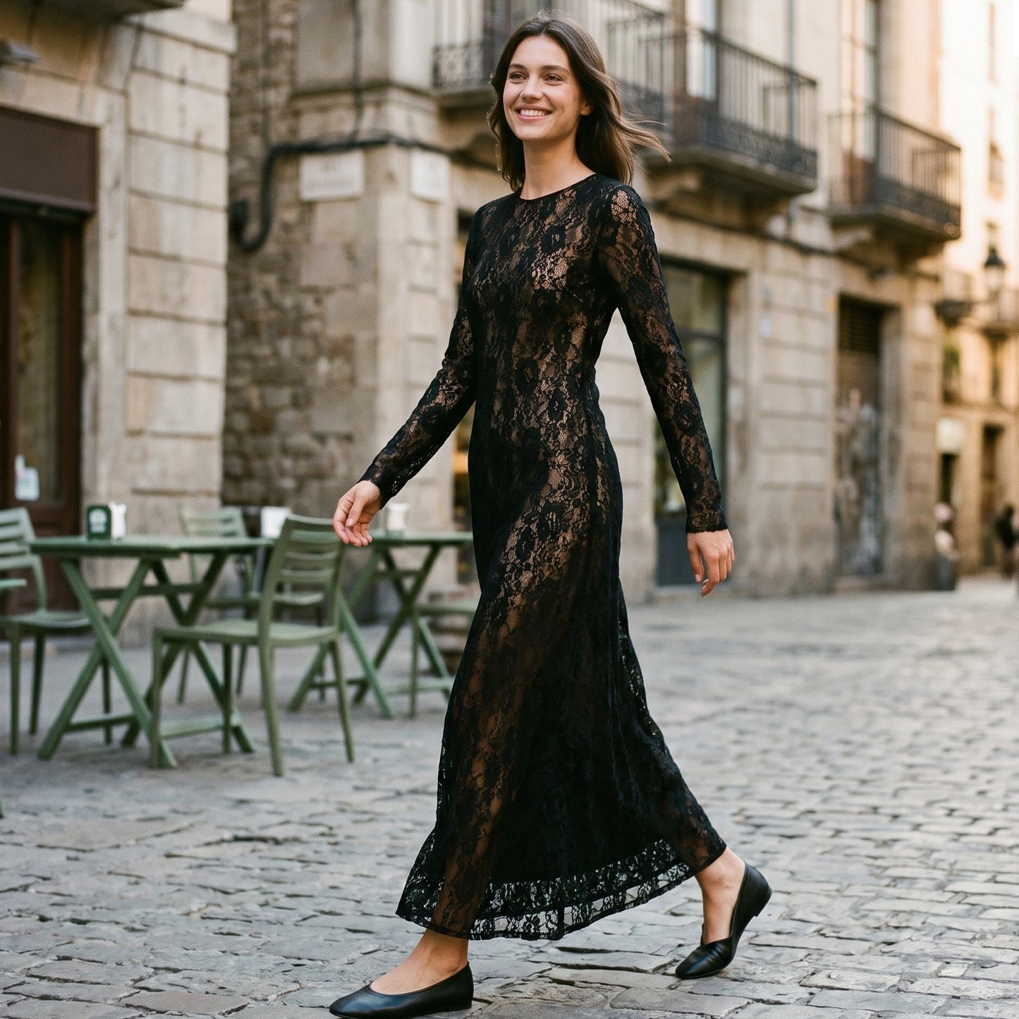 Maddie - Elegant Black Lace Formal Dress Approved