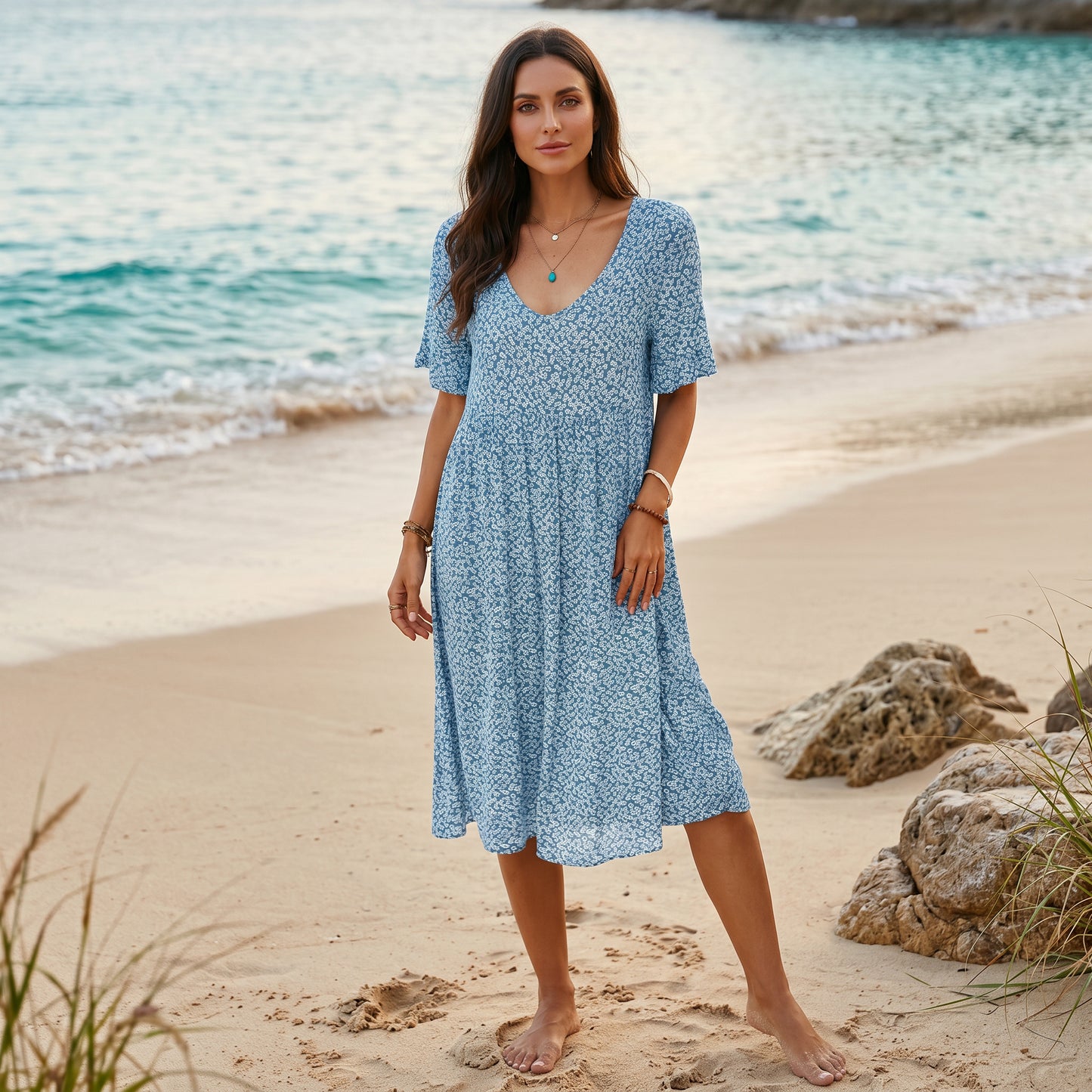 Mia | Breezy Floral A-Line Women's Summer Mini Dress DONE 06-05-2026