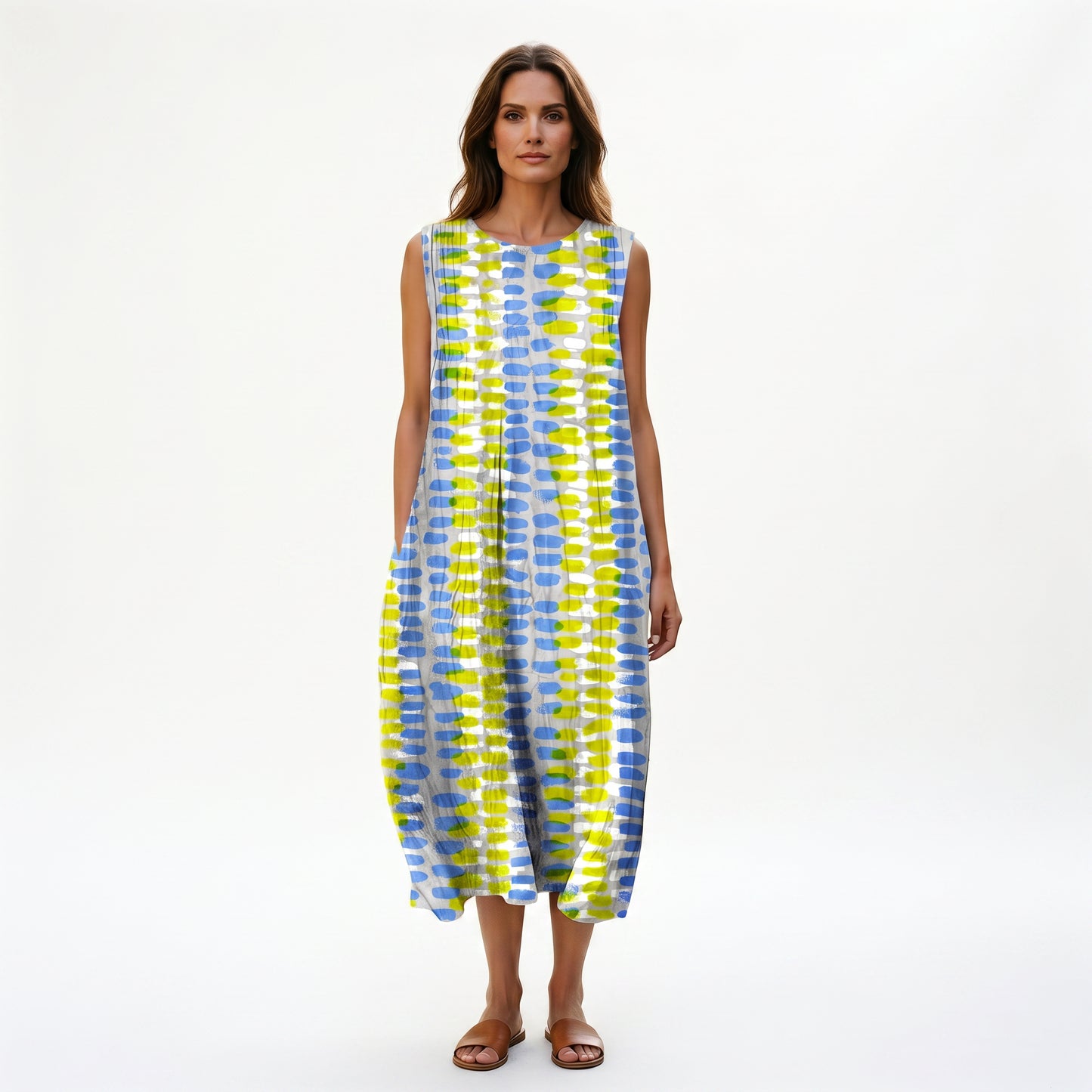 Mia | Casual Breezy Summer Dress in Color-Block Plaid DONE 06-05-2026