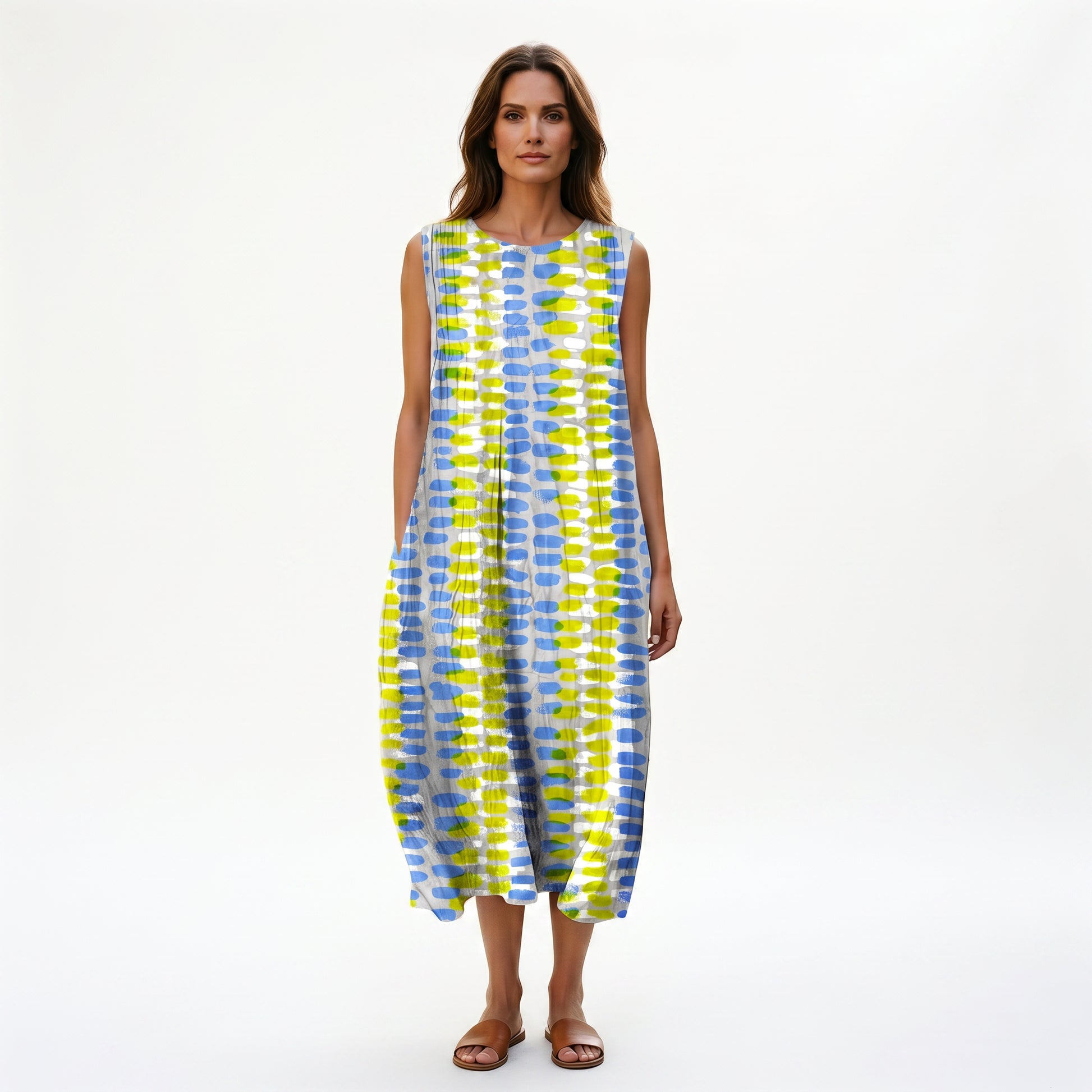 Mia | Casual Breezy Summer Dress in Color-Block Plaid DONE 06-05-2026