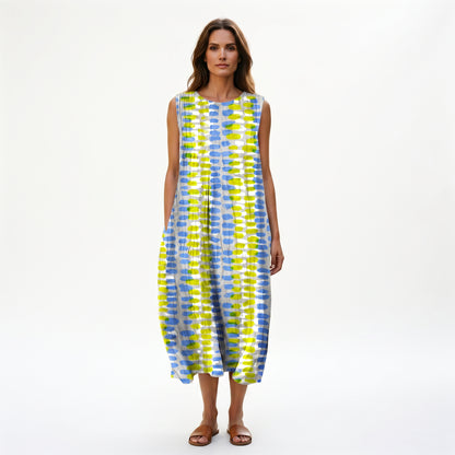 Mia | Casual Breezy Summer Dress in Color-Block Plaid DONE 06-05-2026