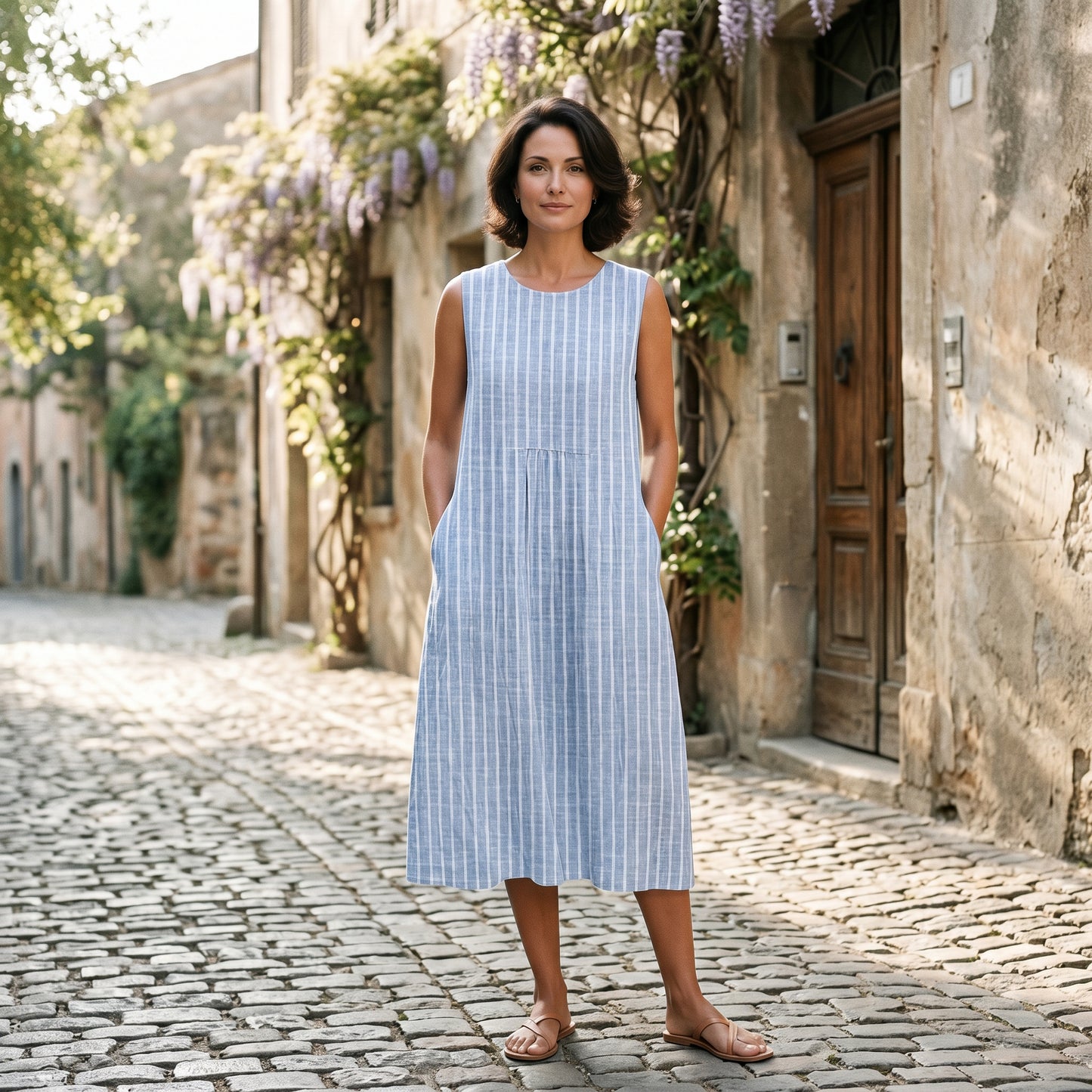 Mia | Casual Breezy Summer Dress in Color-Block Plaid DONE 06-05-2026