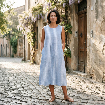 Mia | Casual Breezy Summer Dress in Color-Block Plaid DONE 06-05-2026