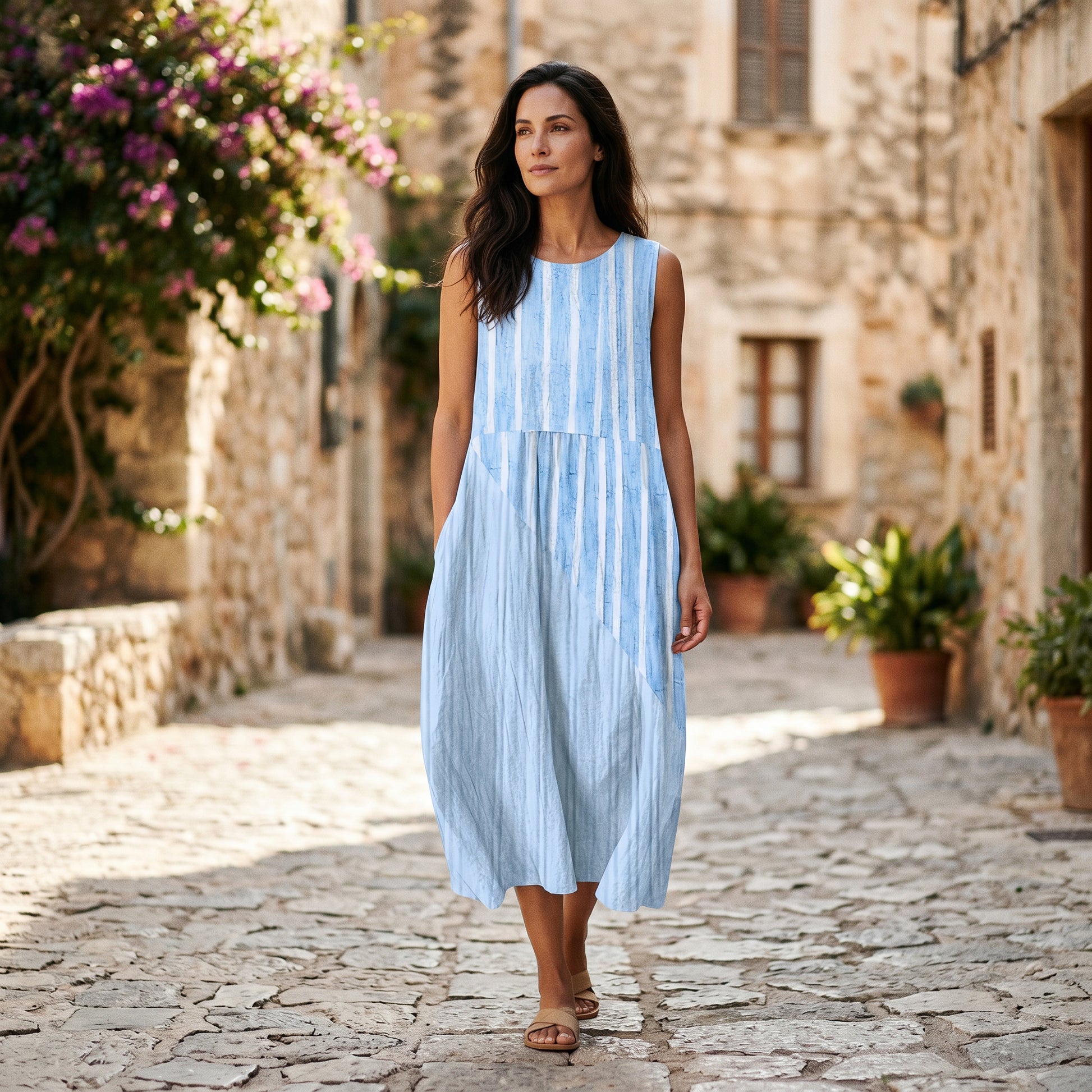 Mia | Casual Breezy Summer Dress in Color-Block Plaid DONE 06-05-2026