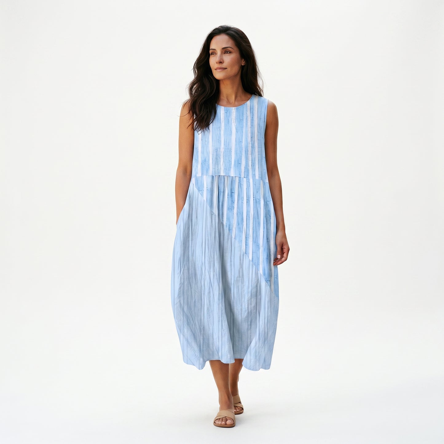Mia | Casual Breezy Summer Dress in Color-Block Plaid DONE 06-05-2026