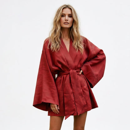 Mia | Chic Lightweight V-Neck Summer Dress with Long Sleeves done 05-21-2026