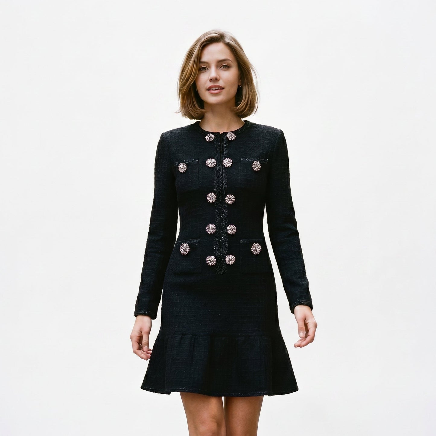 Mia | Elegant Autumn Double Breasted Knit Dress for Women DONE 05-27-2026