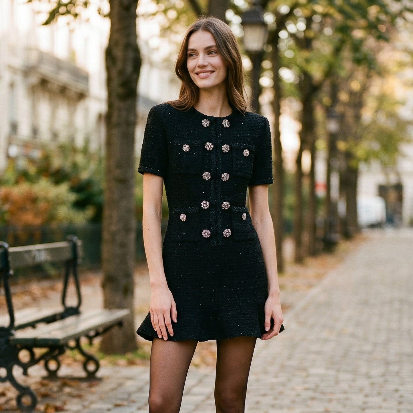 Mia | Elegant Autumn Double Breasted Knit Dress for Women DONE 05-27-2026