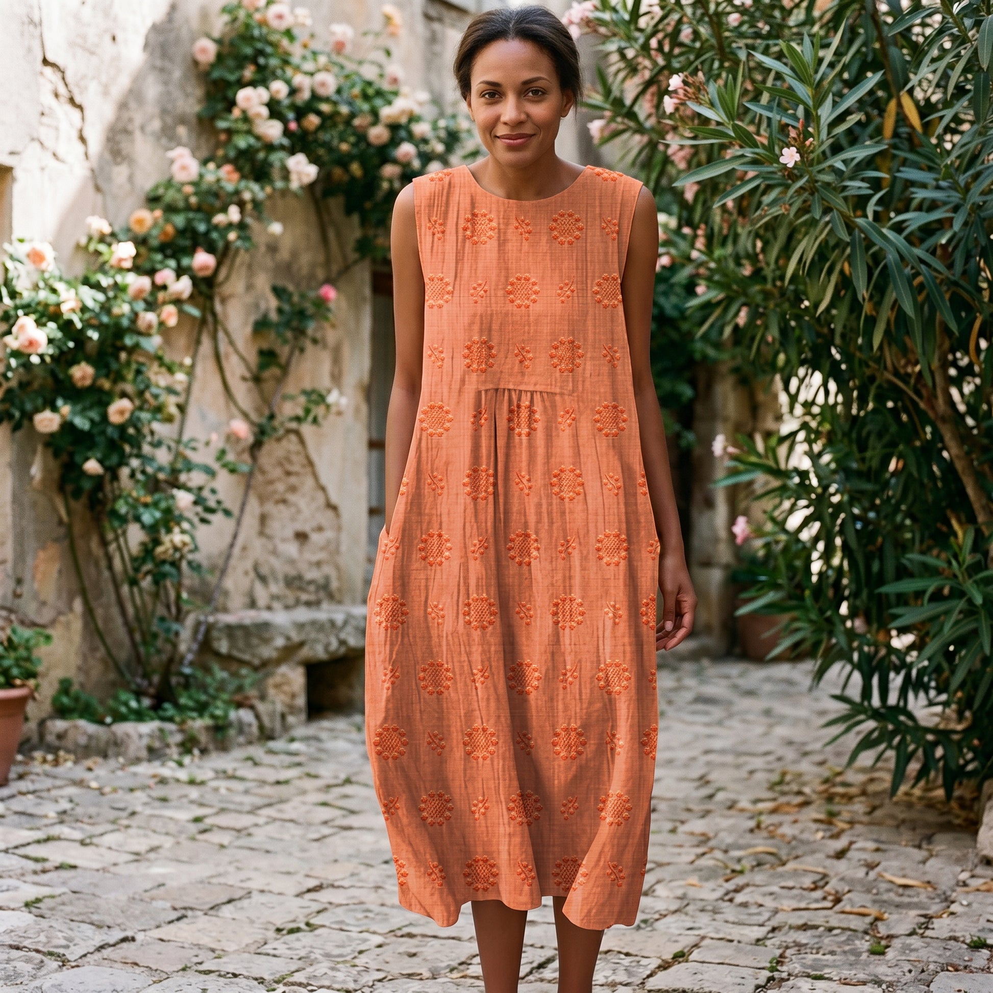 Mia | Elegant Lightweight Cotton Midi Dress dONE 06-05-2026