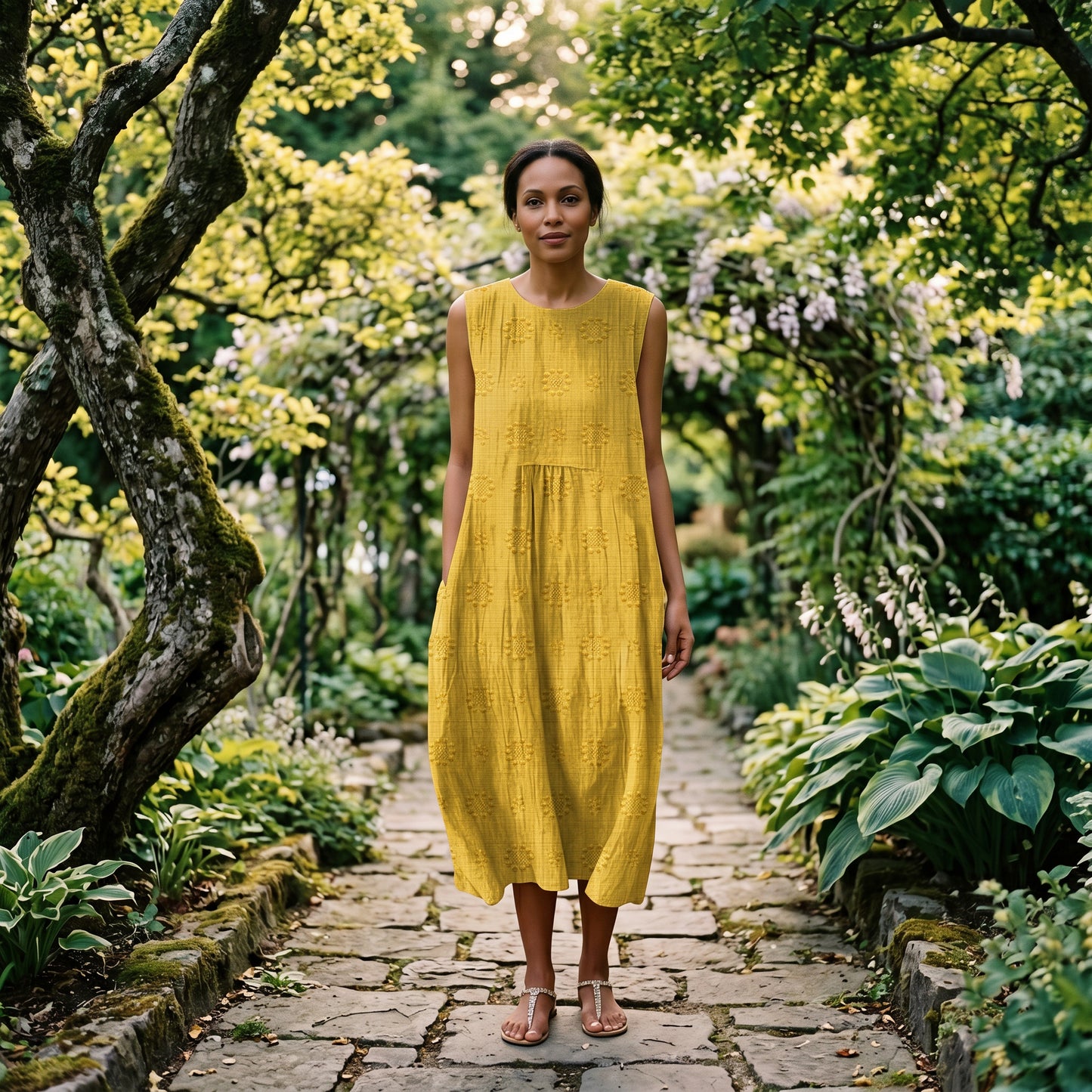 Mia | Elegant Lightweight Cotton Midi Dress dONE 06-05-2026