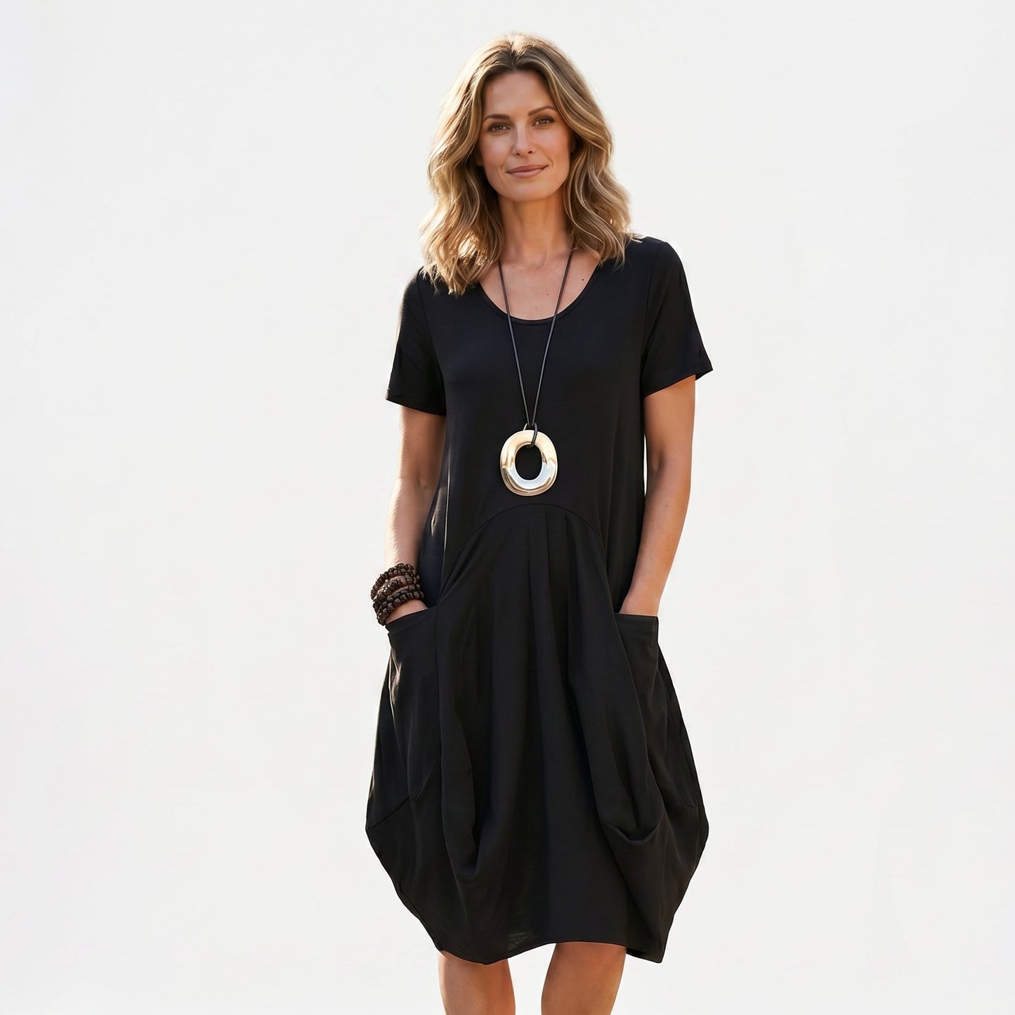 Mia | Stylish Relaxed Cotton Summer Dress With Pockets DONE 06-05-2026