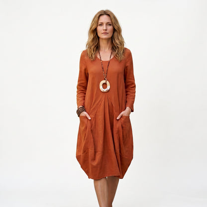 Mia | Stylish Relaxed Cotton Summer Dress With Pockets DONE 06-05-2026