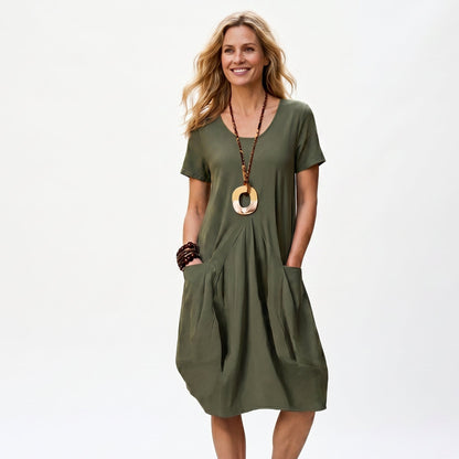 Mia | Stylish Relaxed Cotton Summer Dress With Pockets DONE 06-05-2026