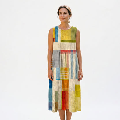 Mia | Vibrant Geometric Womens Dress for Summer Elegance DONE 06-05-2026