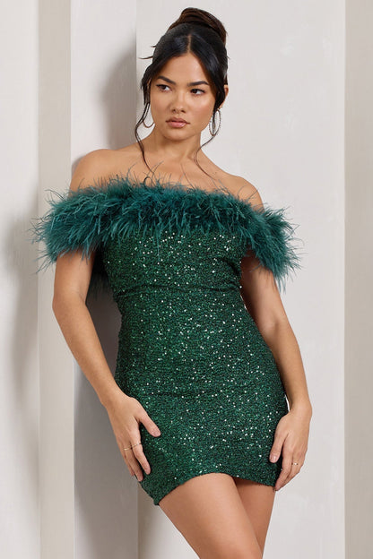 Mia | Elegant Black Glitter Mini Dress for Women 11