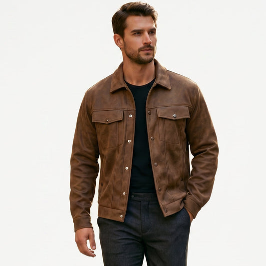 Michaell - Premium Brown Leather Jacket for Men DONE 05-10-2026