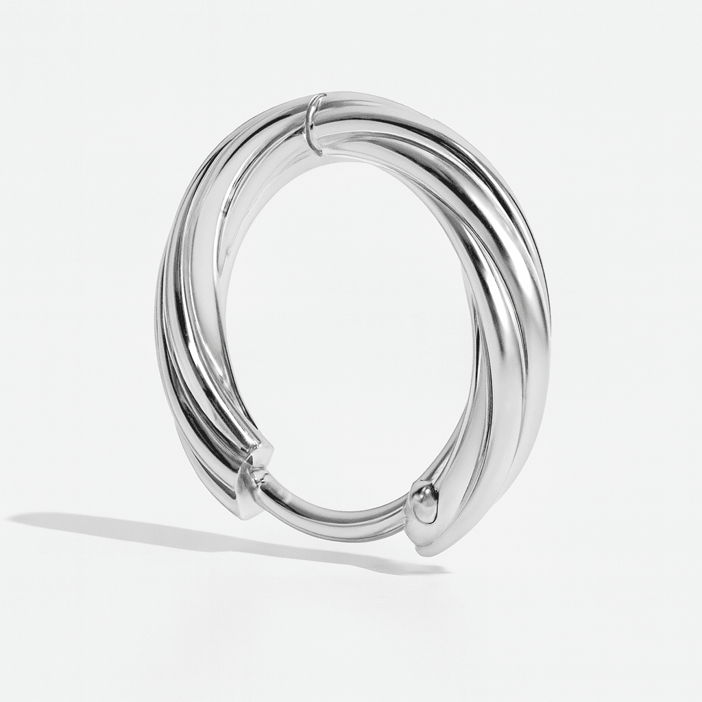 Minimalist Twisted Hoop Earrings in 18k Gold Tone