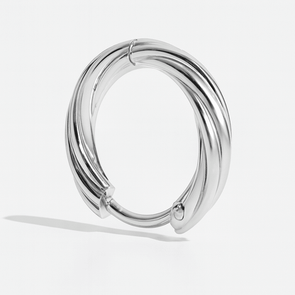 Minimalist Twisted Hoop Earrings in 18k Gold Tone