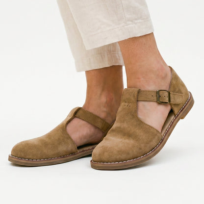 Natalie - Retro Flat Sole Leather Sandals DONE 05-28-2026