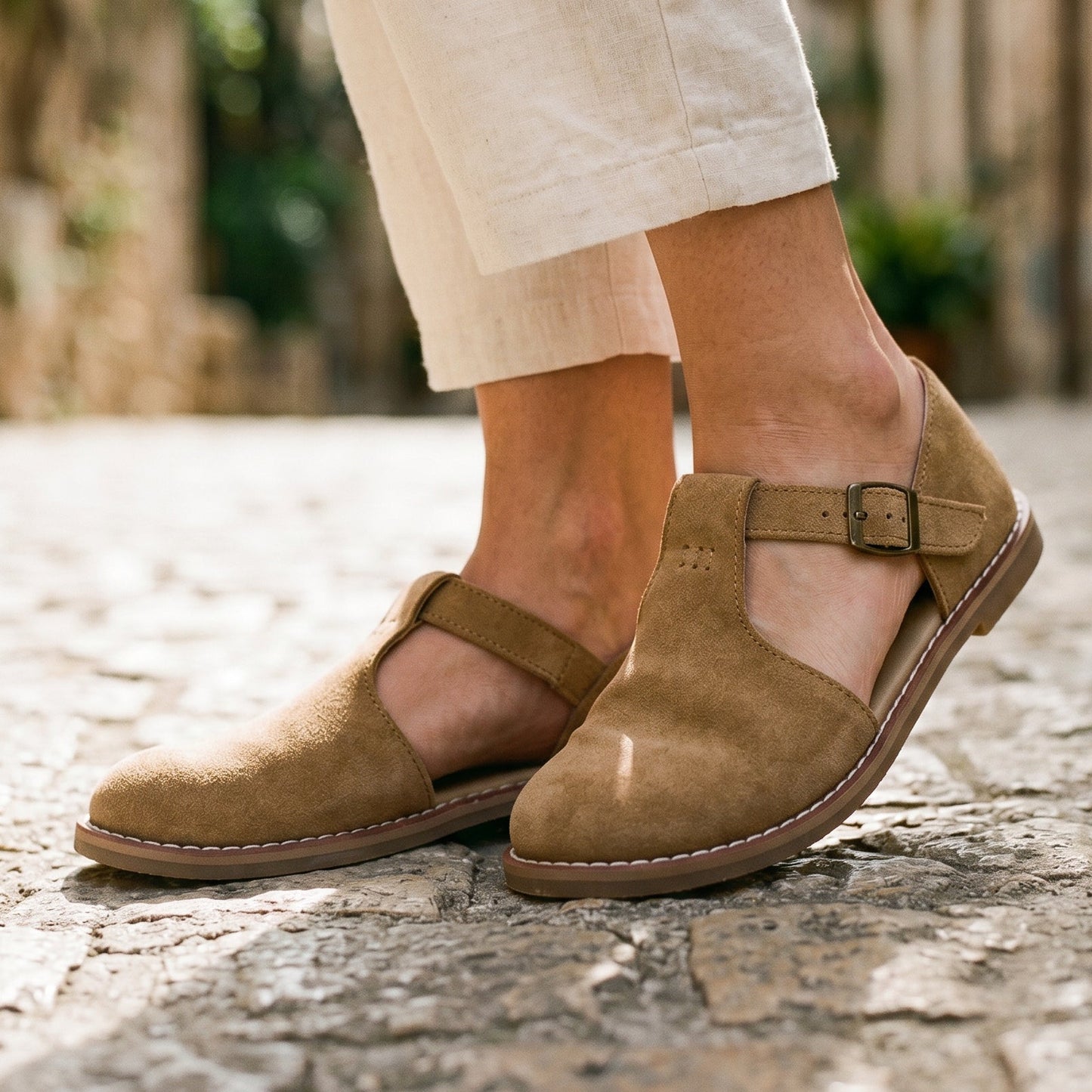 Natalie - Retro Flat Sole Leather Sandals DONE 05-28-2026