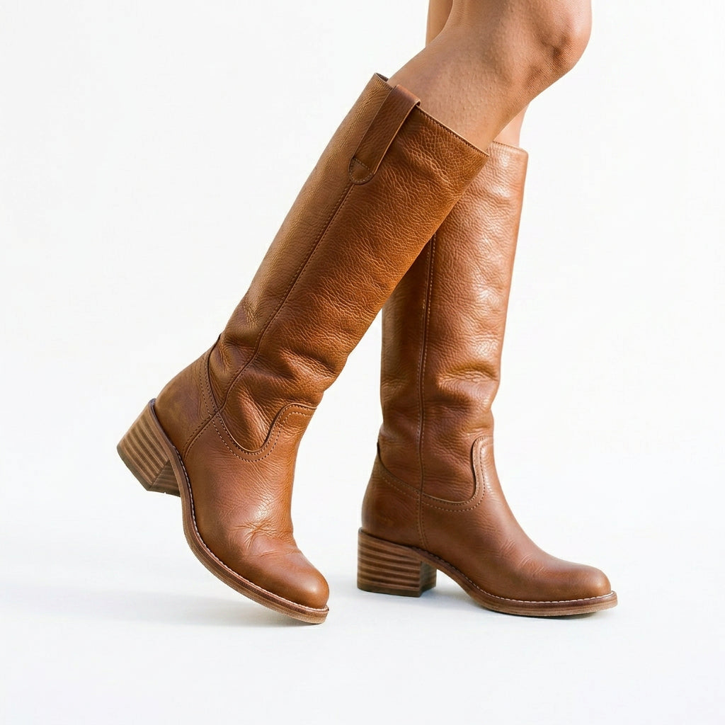 Olivia - Chic Tall Black Knee High Boots for Women
