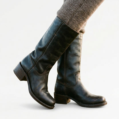 Olivia - Chic Tall Black Knee High Boots for Women