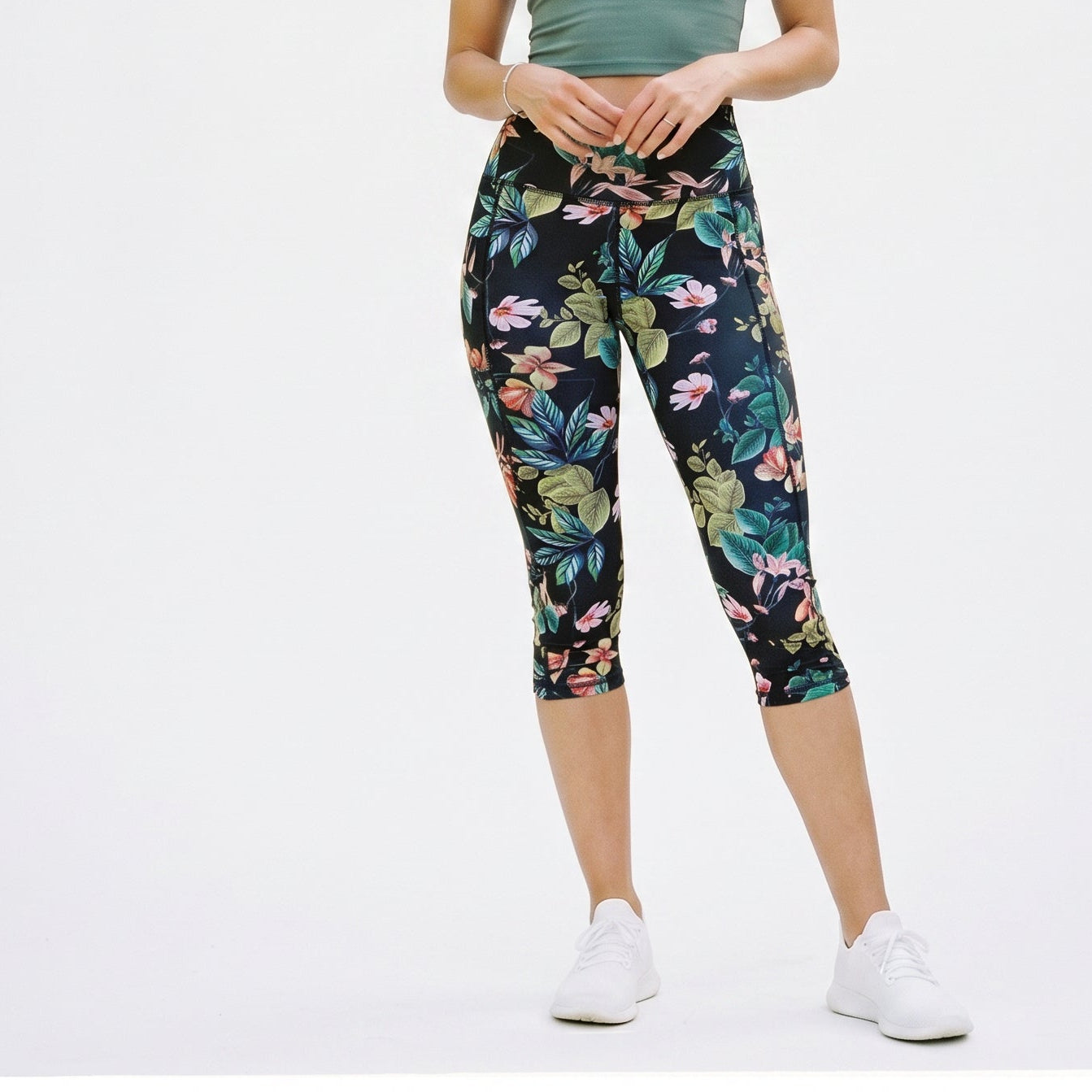 Olivia | High Waisted Tummy Control Capri Leggings With Pockets DONE 05-26-2026