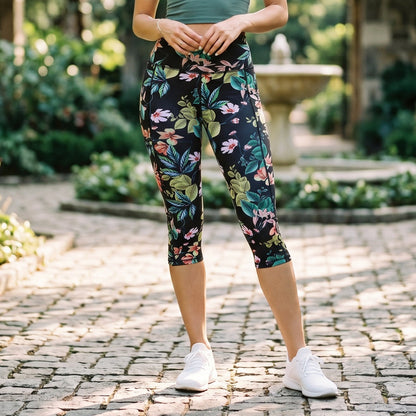 Olivia | High Waisted Tummy Control Capri Leggings With Pockets DONE 05-26-2026