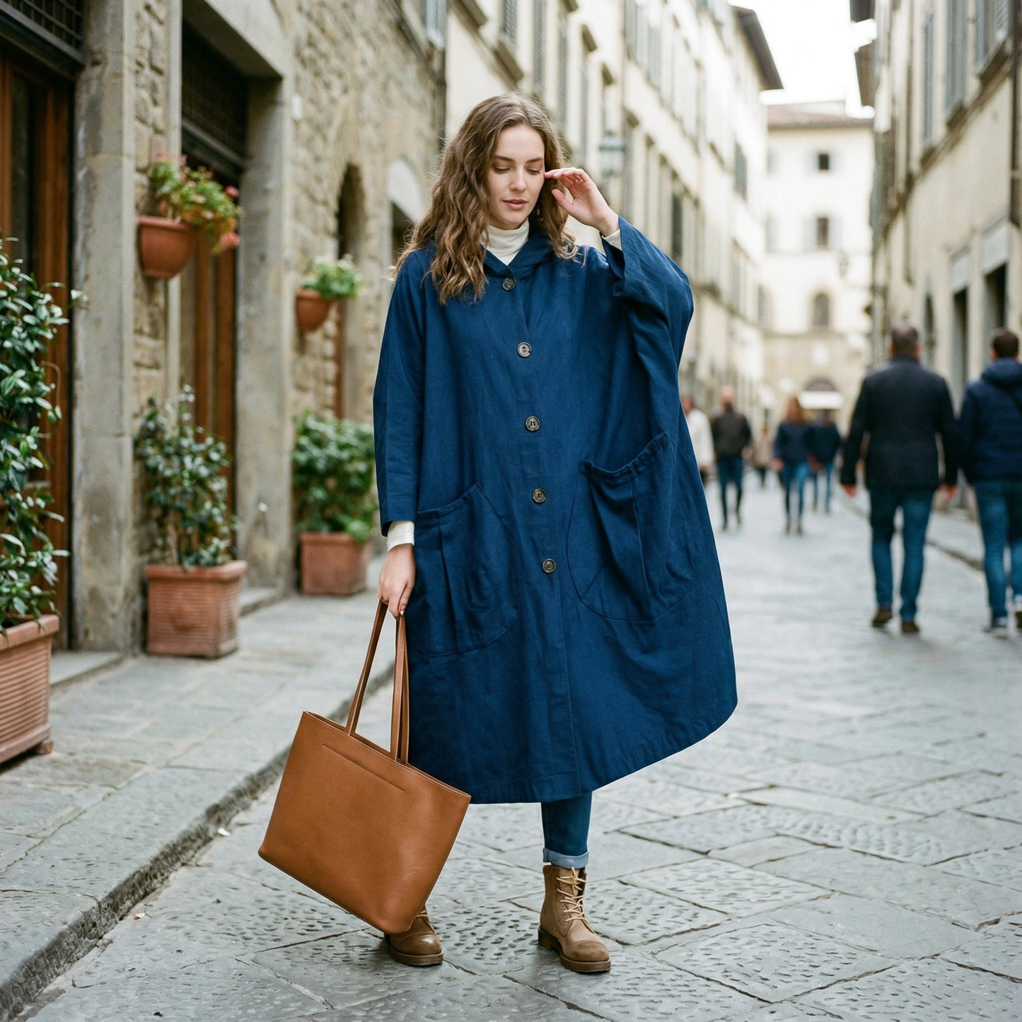 Oversized Water-Resistant Windbreaker Jacket for All-Weather Protection