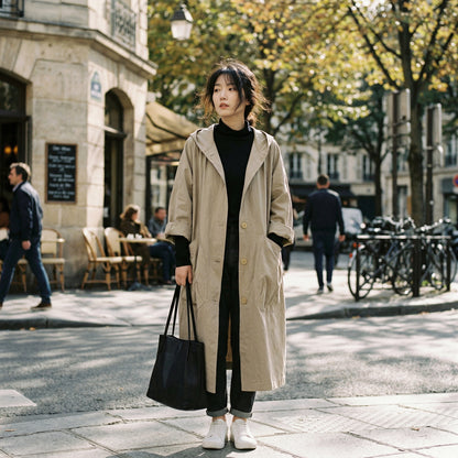Oversized Water-Resistant Windbreaker Jacket for All-Weather Protection