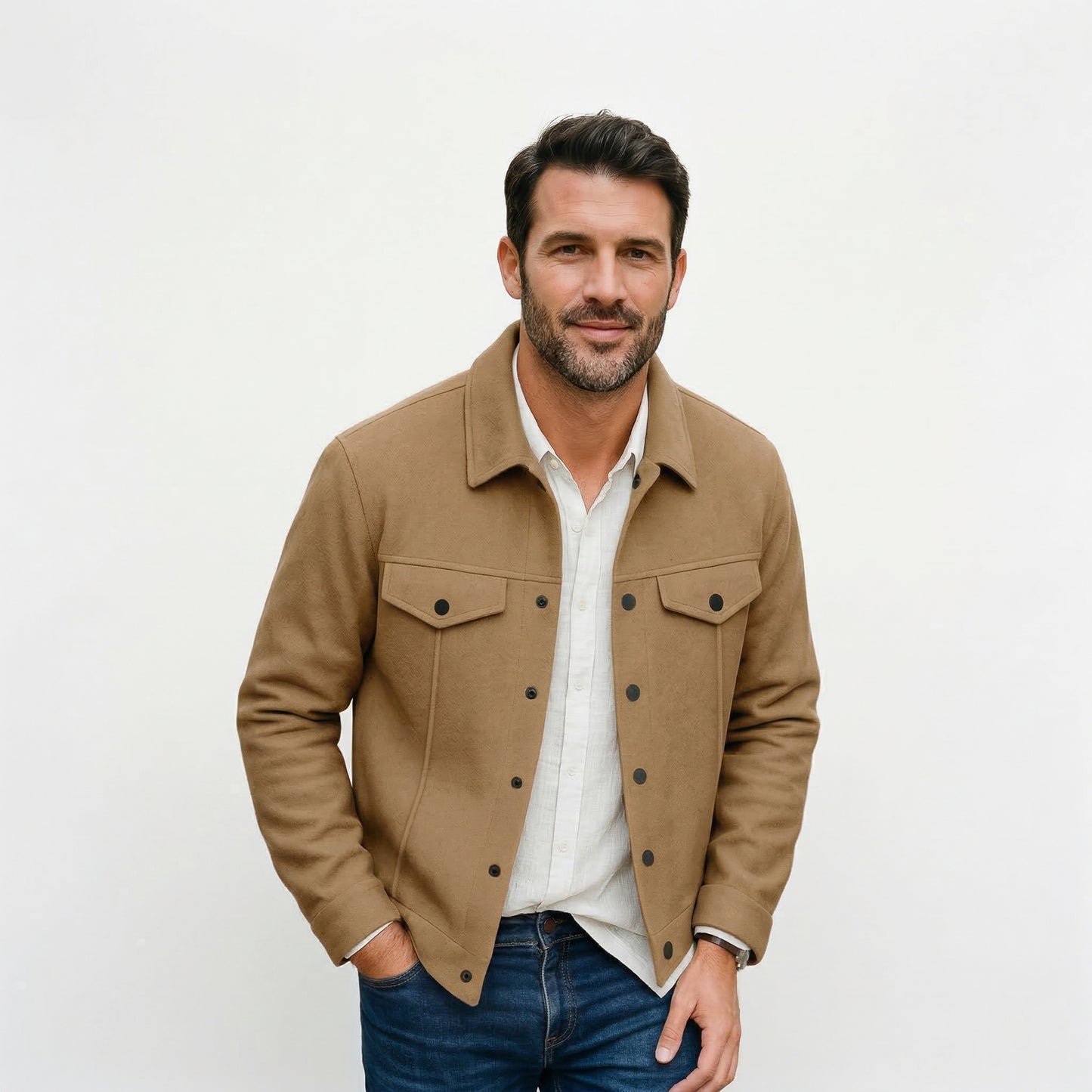 Regular Fit Winter Shirt Jacket Men