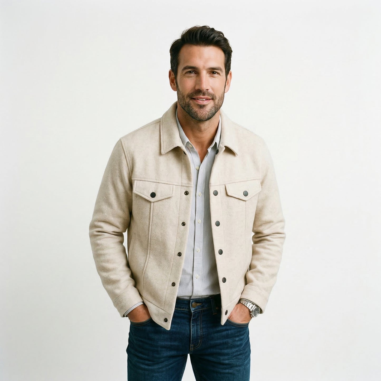 Regular Fit Winter Shirt Jacket Men