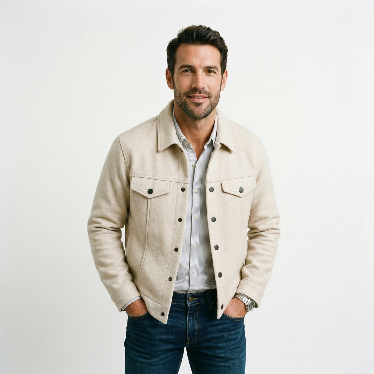 Regular Fit Winter Shirt Jacket Men