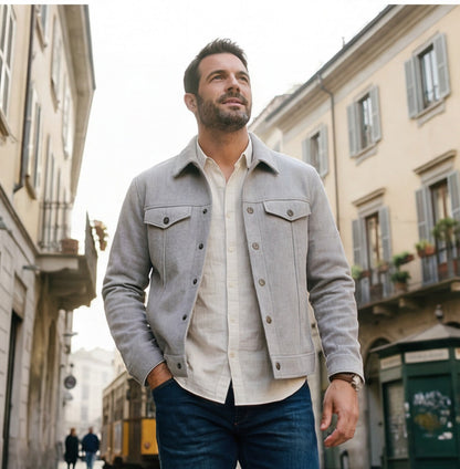 Regular Fit Winter Shirt Jacket Men