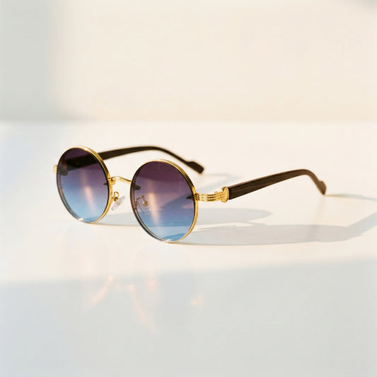 Retro Round Sunglasses with UV Protection