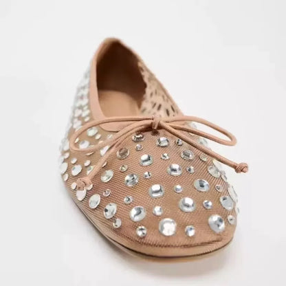 Rhinestone Embellished Ballet Flats for Women 2