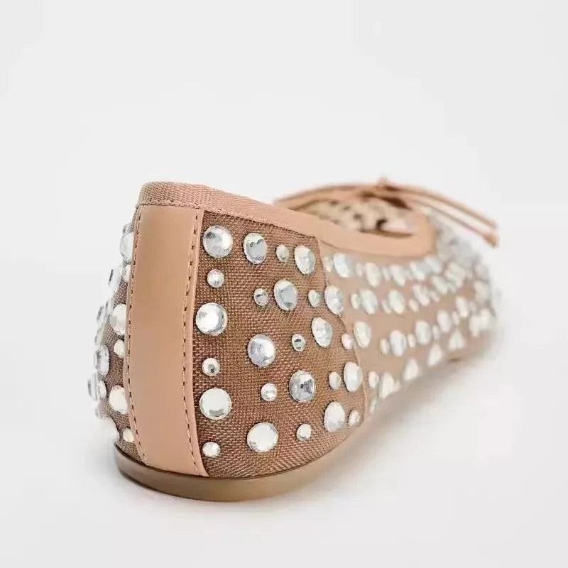 Rhinestone Embellished Ballet Flats for Women 3