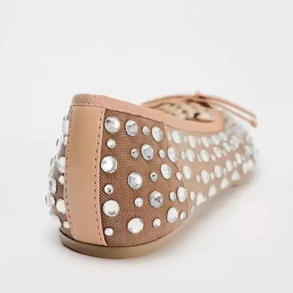 Rhinestone Embellished Ballet Flats for Women 3
