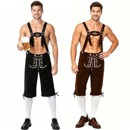 Anton - Traditional Bavarian Lederhosen with Suspenders
