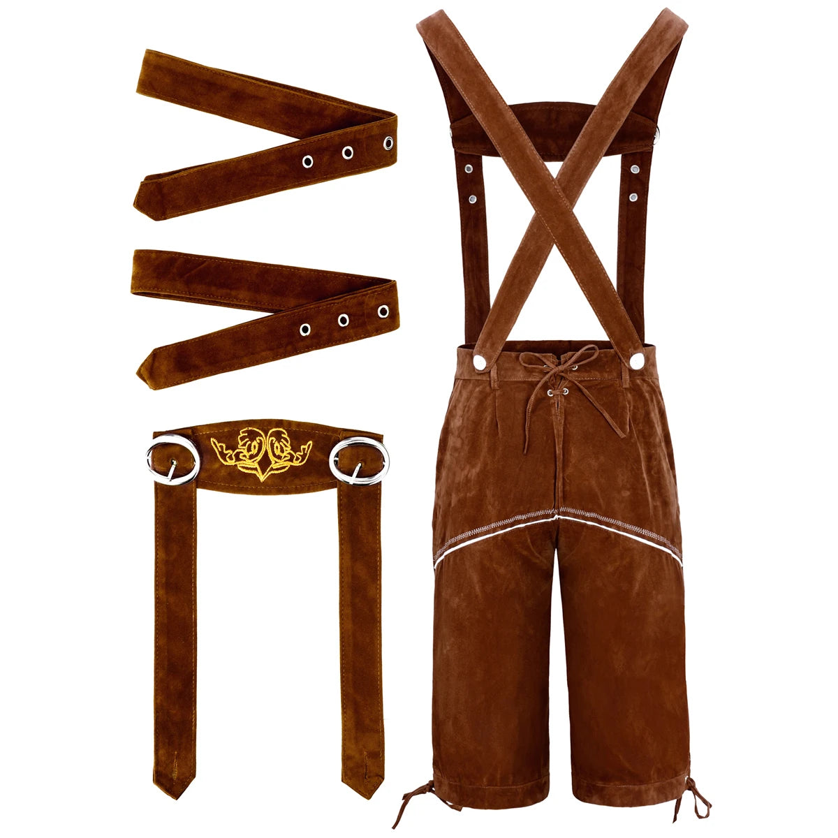 Anton - Traditional Bavarian Lederhosen with Suspenders