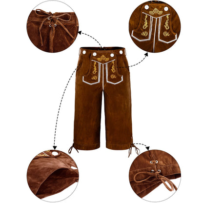 Anton - Traditional Bavarian Lederhosen with Suspenders